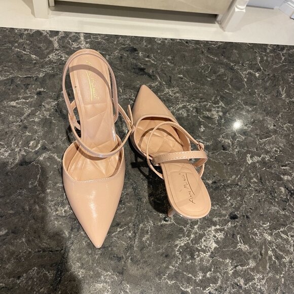 Nude pointed toe pumps high heels size 9/39 - Picture 5 of 5